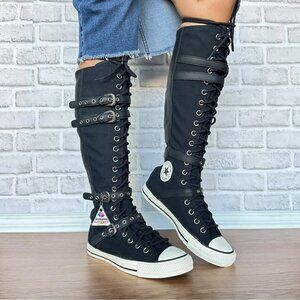 ⭐Converse Chuck Taylor XXHi Leather Straps 9.5 Women Sneaker Boots Black A16600C